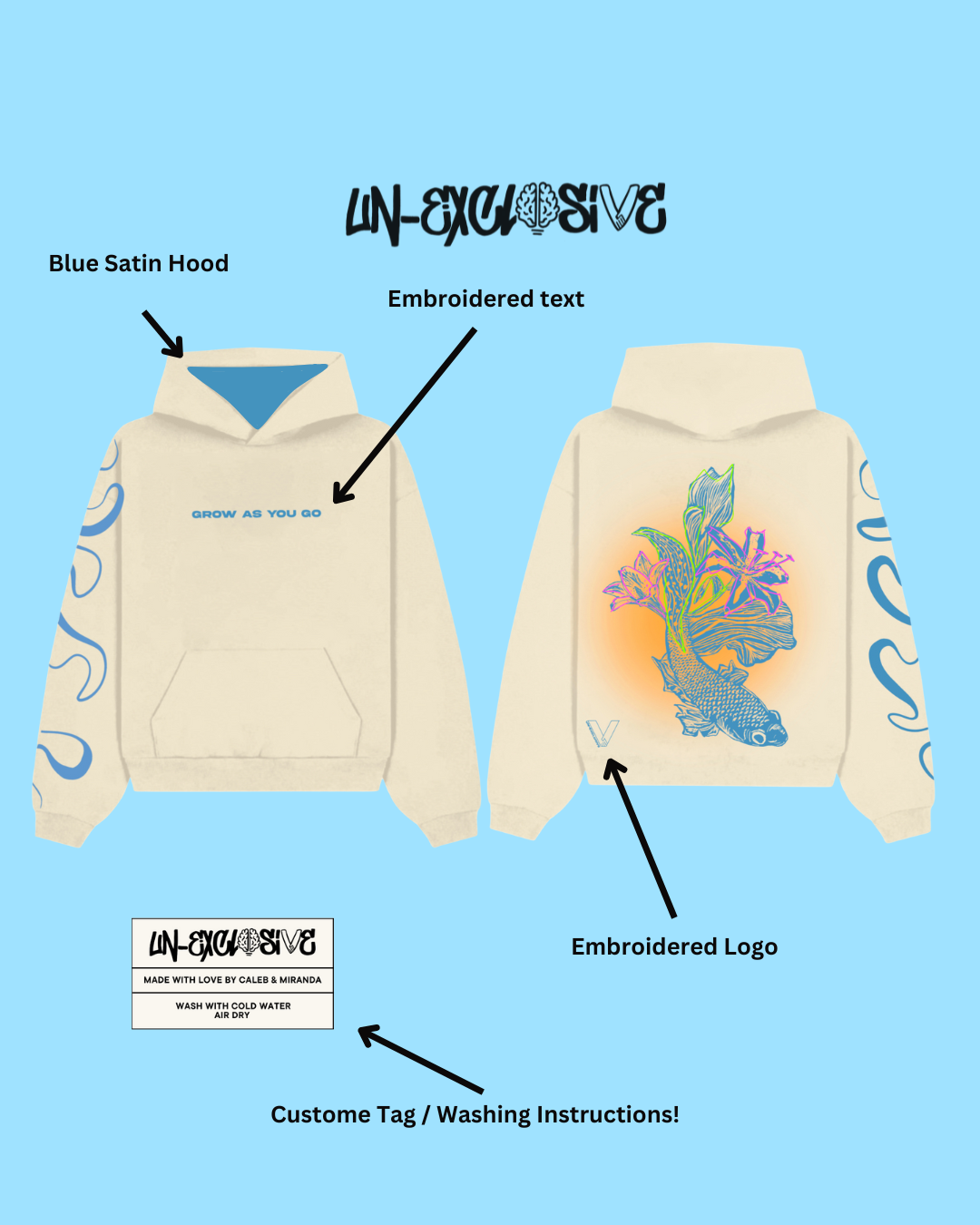 Pre-Order "Grow As You Go" Satin-Lined Hoodie