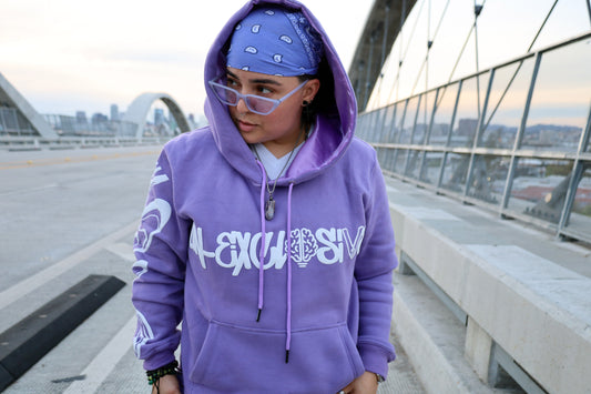 "Lavender Lust" 100% Cotton Hoodie - Lavender Purple